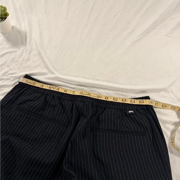 Stussy Pinstripe Pants Skateboard Navy Size L - Picture 11 of 11
